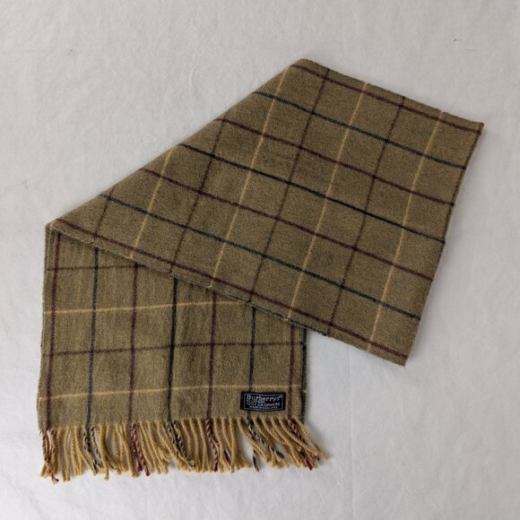 BURBERRY | Classic Green Nova Check | 100% Cashmere | Made In England - Picture 3 of 7